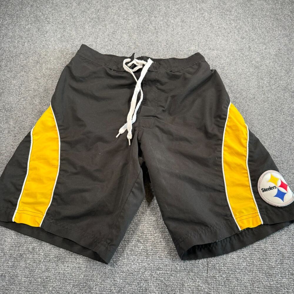 Pittsburgh Steelers Men's Swim Trunks Board Shorts NFL Blue Size Medium